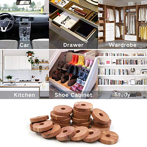 42 Packs Cedar Home Cedar Blocks for Clothes Storage,Natural Cedar Chips for Closets and Drawers