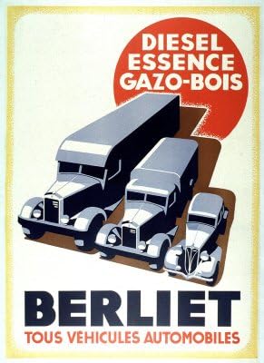 Berliet Diesel Essence 1940 - Vintage Image Mouse Mat