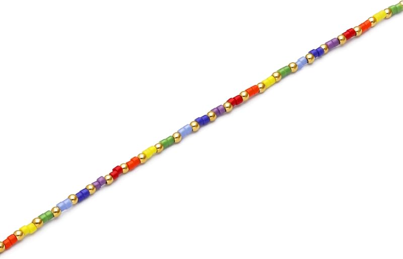 Pulsera Mujer Rainbow Colors Acero Baño Oro