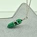 Hand Wired Treated Malachite Point Stone Chakra Healing Pendant Necklace