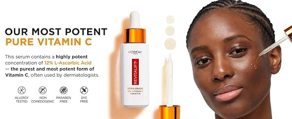 L’OREAL PARIS REVITALIFT DERM INTENSIVES DERM GRADE 12% VITAMIN C + E + SALICYLIC SERUM, 1.0 FL. OZ., 0.32 POUNDS