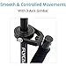FLYCAM HD-3000 Handheld Stabilizer for DSLR Video Cameras. Quick Micro Balancing, Telescopic Centre Post w 3-axis Gimbal Handle. Free Table Clamp & Quick Release Plate. (FLCM-HD-3-QT)