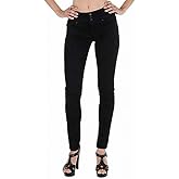 wax jean Collection Women's Stretchy Denim Lifted High Waist Push-Up Jeans (9, Black)