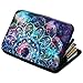 VICHLINE RFID Credit Card Holder Blocking Wallet for Women Men Mini Metal Slim Hard Aluminum Business Card Case (Abstract Mandala)