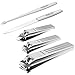 HotLife Nail Clipper Set - Fingernail and Toenail Sharp Clipper Cutter, 5PCS Pedicure & Manicure Set, Professional Stainless Steel Nails Kit With Deluxe Travel Case