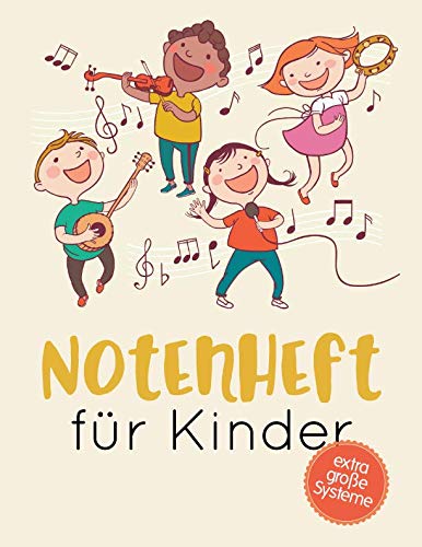 Notenheft für Kinder: extra große Systeme