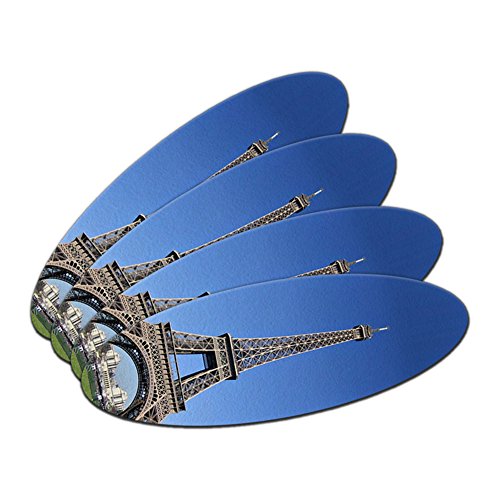 Paris - Eiffel Tower at Day Double-Sided Oval Nail File Emery Board Set 4 Pack