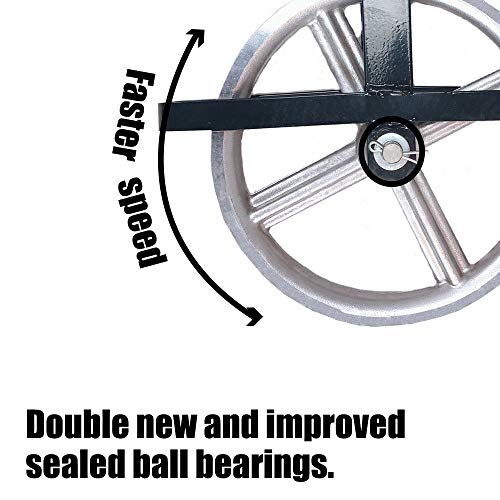 POPMOON Scaffold Hoist Pulley 12" Scaffolding Wheels Aluminum Pulley
