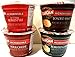 Idahoan Mashed Potatoes Microwavable Single Serve Cups VARIETY 8 PACK + FREE Pack of Heavy Duty Plastic Utensils. 2 Cups each of BUTTER HOMESTYLE, FOUR CHEESE, ROASTED GARLIC, LOADED BAKED (1.5 oz)