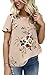 Hibluco Women's Short Sleeve T-shirts Floral Print Tops Casual Blouses