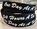 RecoveryChip Set of 3 Black One Day at A Time / 24 Hours A Day Silicone Wrist Bands 2.5