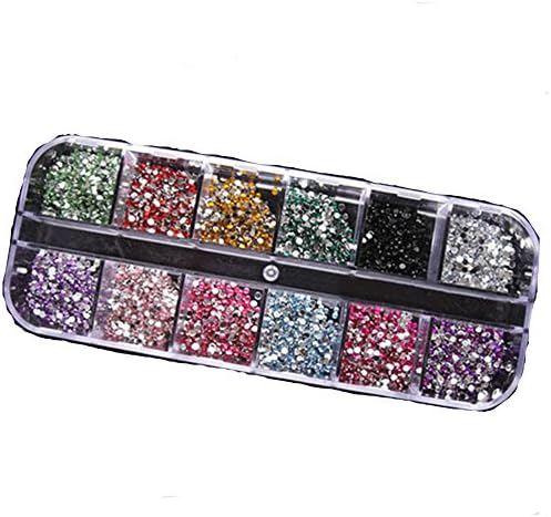12 Colors/Styles Hard Case Nail Art Tips Acrylic UV Gel