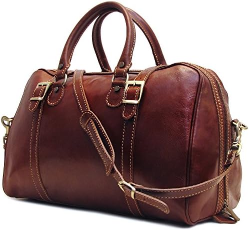 Floto Luggage Trastevere Duffle Travel Bag, Vecchio Brown, Medium 2 Floto Luggage Trastevere Duffle Travel Bag, Vecchio Brown, Medium