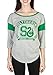 Harry Potter Slytherin Raglan Athletic Tee Shirt T-Shirt (Large) Grey
