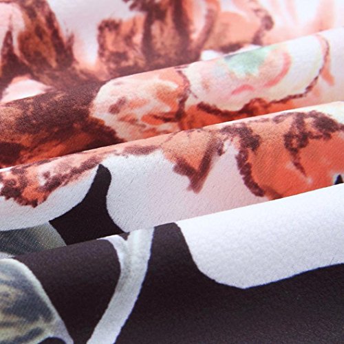 Kollmert Summer Womens Floral Halter Beach Vest Shirt Tops Blouse Shorts Pants Set (XL, Black)