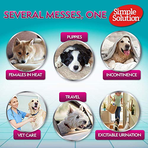 Simple Solution True Fit Disposable Dog Diapers for Female Dogs Super
