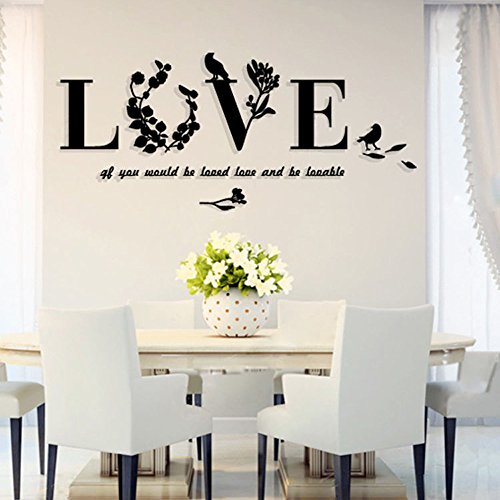 image for Iusun Christmas Decoration Iusun Christmas Leaf LOVE Removable 3D Wall