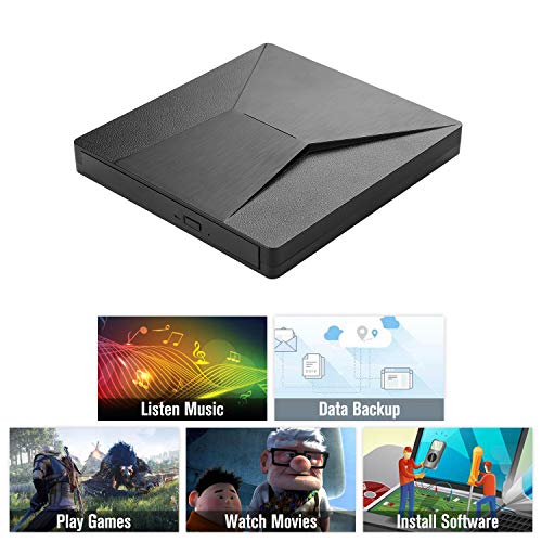 MMUSC External CD DVD Drive,Type C USB 3.0 Slim Portable External CD DVD Drive Burner Optical Drive CD+/-RW DVD +/-RW Superdrive Disc Duplicator Compatible with Mac/MacBook Pro/Air/iMac/Laptop/Windows - Thumbnail 2