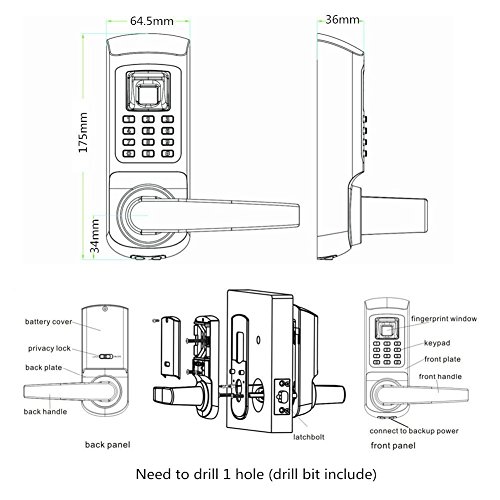 HARFO-HL23-Keyless-Fingerprint-Door-Lock-Perfect-for-Office-Home-Satin-Nickel