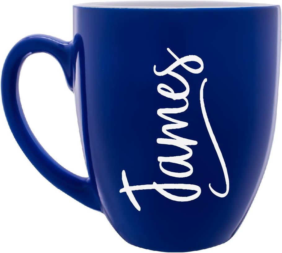 Personalized Coffee Mug w Name | 16oz - 7 Color | Engraved Custom Ceramic Coffee Cup - Personalized Birthday, Christmas Gift - Taza Personalizada, Your Own Text #C17