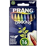 Prang Crayons, Standard Size, Box of 16 Crayons, Assorted Colors (00100)