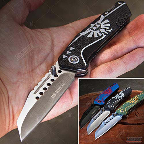KCCEDGE BEST CUTLERY SOURCE EDC Pocket Knife Camping Accessories Hunting Knife Razor Sharp Edge Folding Knife for Camping Gear Survival Kit Tactical Knife 56003 (Black)