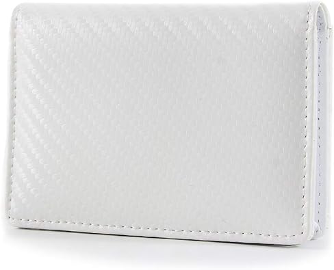 Amazon 名刺入れ カードケース メンズ 本革 大容量 50枚 カーボンレザー ホワイト 並行輸入品 名刺入れ