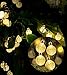 Outdoor Solar String Lights 60LED 33FT Crystal Globe Balls Patio Lights with 8 Modes Waterproof Solar Powered Lights for Garden Xmas Yard Home Party Porch Wedding Christmas Trss Decor (Warm White)
