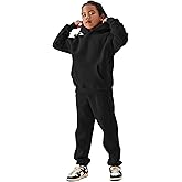 Arssm Girls Boys Sweatsuits Fleece 2 Piece Outfits Pants Set Hoodie and Sweatpant Set Kids Athletic Fleece Tracksuits