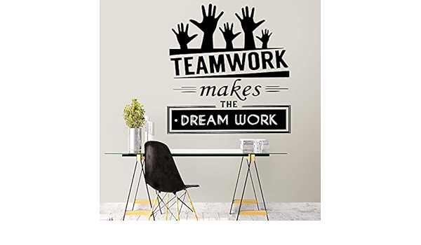 Nuevo trabajo en equipo cita etiqueta de la pared decoración ...