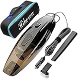 Hikeren Car Vacuum Cleaner, 12V 75W Black Car Vacuums Mini Portable Handheld Automotive/Auto Vacuums Hand Car Cleaner with 16.4 FT(5M) Power Cord, with Carrying Bag