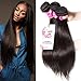 UNice Hair Brazilian Straight Hair 3 Bundles Hair Weft 100% Unprocessed Virgin Human Hair Extensions Weave Natural Color (12 14 16inch)