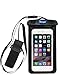Waterproof Phone Case, Universal Cell Phone Dry Bag Pouch with Armband For iPhone 7 Plus, iPhone 6s Plus / 6s/ 6/5SE, Galaxy S7 / S7 Edge, Note 5 4, HTC LG Sony Nokia (Black)