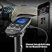 Nulaxy Bluetooth Car FM Transmitter Audio Adapter Receiver Wireless Handsfree Voltmeter Car Kit TF Card AUX USB 1.44 Display Sleep Play Mode - KM21 Black