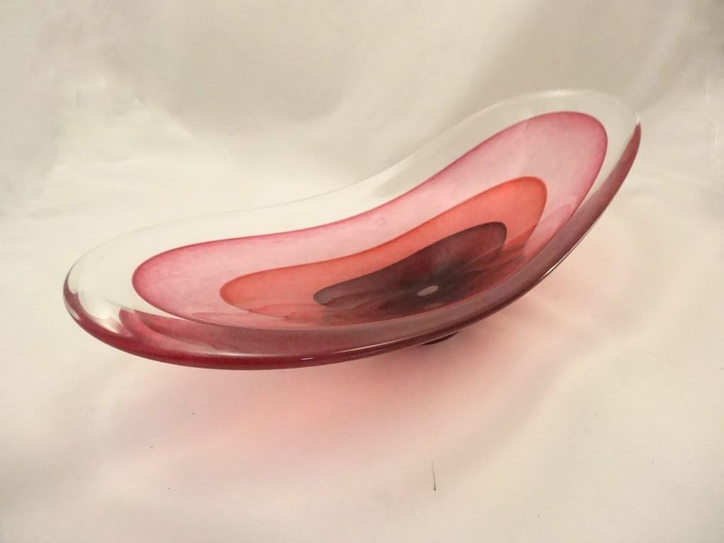 Murano Glass Centerpiece Plum/red/ruby Sommerso Vase