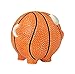 Enesco Basketball Piggy Bank, Ceramic, 4.25 inches, Orange