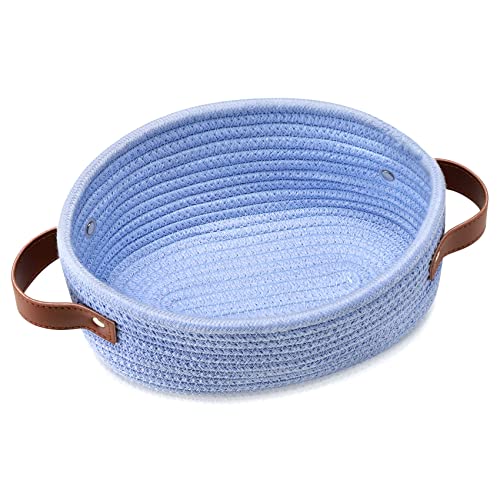 ABenkle Small Woven Basket with Handles, Mini Rope Storage Basket, Tiny ...