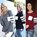 Willtoo® 2015 Womens Long Sleeve Round Neck Splice Shirt Blouse Tops