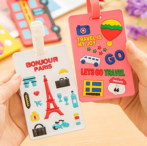 B06-1-01 cartoon fashion brand silicone luggage tag checked luggage tag listed boarding creative