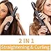 Lovcoyo Hair Straightener and Curler, 2 in 1 Straightener and Curling Iron, Tourmaline Ceramic Twisted Flat Iron with LCD Display and Rotating Adjustable Temperature for Hair Stylingthumb 1