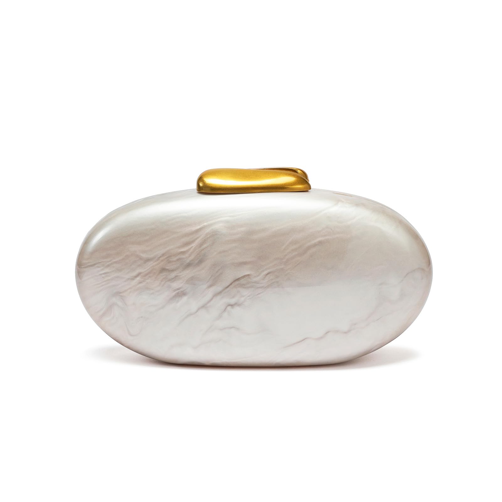 Photo 1 of AcrMkSto Acrylic Clutch Purses for Women Formal,Pearl White Clutch Marbled Shell Evening Bags For Party,Wedding, Prom, Banquet(Beige)