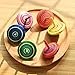 B bangcool Wooden Spinning Top Toys Wood Spin Up Toy for Party Favors(12Pcs)