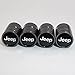 US85 Jeep Black Chrome Auto Car Wheel Tire Air Valve Caps Stem Cover
