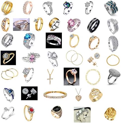 100-PIECE New Jewelry Mix Lot Fashion Rings Earrings Necklaces Bracelets Closeout Wholesale Lot