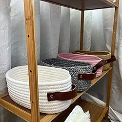 ABenkle Small Woven Basket with Handle, Empty Tiny