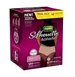 Depend 4 Pack Silhouette Women Active Fit Lower-rise Brief Small/medium 2 Black and 2 Tan