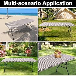 Spotjoy Rectangle Picnic Table Cloth, Waterproof