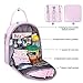 mommore Fully Opened Baby Diaper Bag Pink Travel Backpack with Portable Insulated Bag for Pregnant Wife