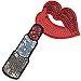 1 Set Sequin Sew Iron on Patch DIY Lipstick & lip Applique Embroidered Craft By Crqes