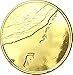 Foot Prints in The Sand Gold Tone Medallion Spiritual Chip Pocket Token Footprints Gift